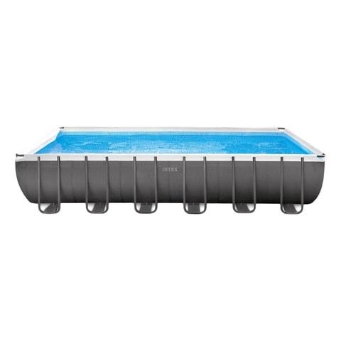 Intex Ultra Frame Rectangular Swimming Pool Dark Grey 975x488x132cm