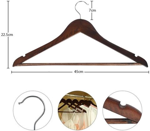 YATAI Pack of 20 Wooden Clothes Hangers