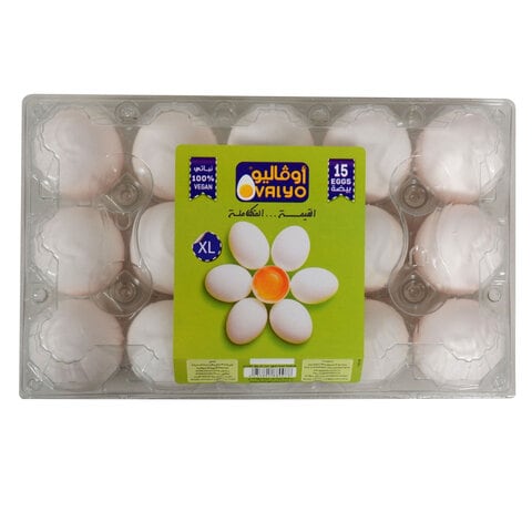 O Valyo Eggs X Large Plastic 15 Pieces