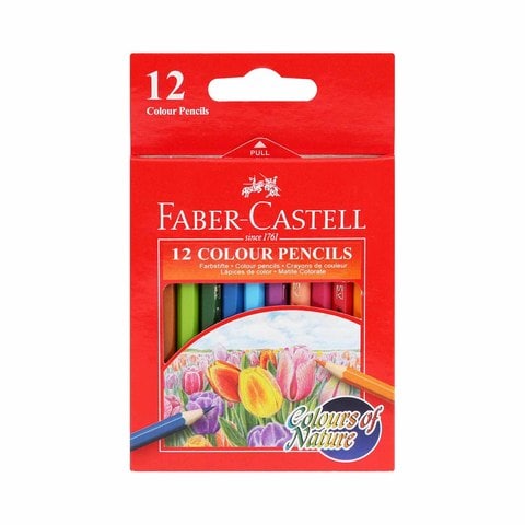 فابير-كاستل أقلام تلوين خشبية قصيرة 12 قلم