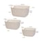 Home Storage Basket, Bathroom Weaving Plastic Storage Baskets Bins Organizer with Handles -DARK GREY (MEDIUM)1PC