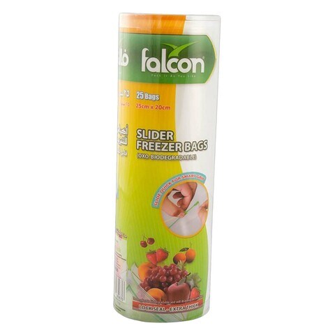 Falcon Slider Freezer Bags Clear 20cmx25