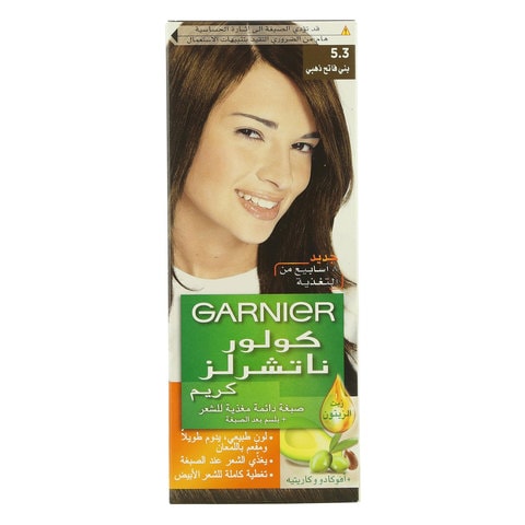Garnier Colour Naturals Creme Nourishing Permanent Hair Colour 5.3 Light Golden Brown 110ml