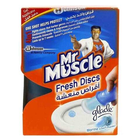 Mr Muscle 6 Discs And 1 Dispenser Fresh Discs 38g