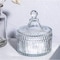 Alsaqer 300ml/10oz Tent Shaped Crystal Glass Candy Dish with Lid Candy Box Sugar Bowl Jar Biscuit Barrel Candy Buffet Storage Container for Home Office Desk Decor