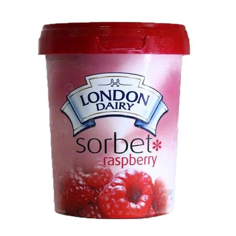 London Dairy Raspberry Flavored Sorbet Ice Cream 500ml