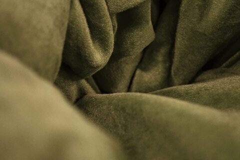 Luxe Decora Soft Suede Velvet Bean Bag With Filling (Medium, Beige)