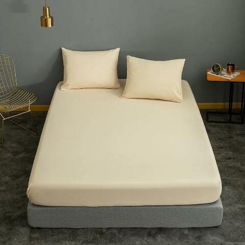 Buy 3 Pieces Double Size Light Yellow Color Bedsheet Set Online Shop Home Garden On Carrefour Uae