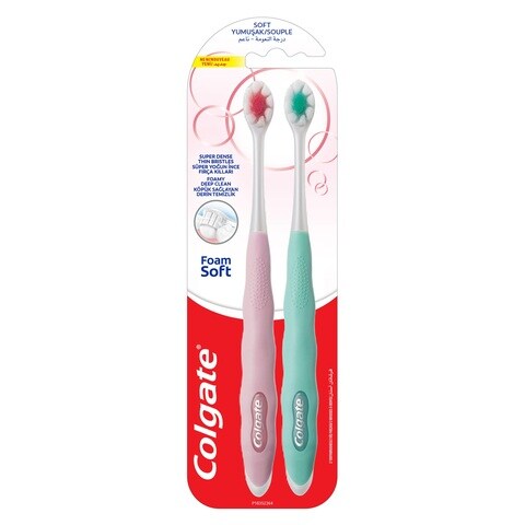 Buy Colgate Gentle Ultra Foam Soft Toothbrush Multicolour 12 count ...