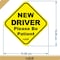 Rubik Magnetic New Driver Car Sign Sticker, Driver Please Be Patient, Highly Reflective Removable &amp; Reusable for Car SUV Van Drivers 15x15cm