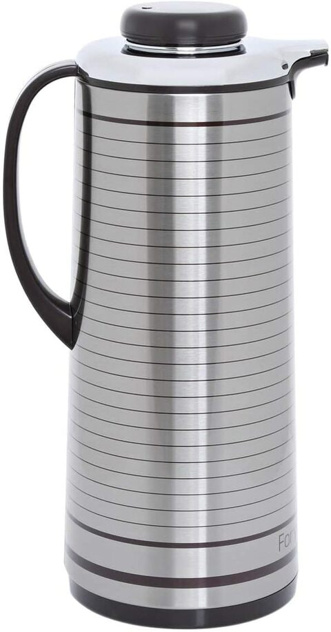 Geepas Gvf5261 Stainless Steel Hot And Cold Glass Inner Pot Vacuum Flask, Silver