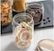 Star Cook 3Pcs Glass Food Storage Jars with Wood Lid , Glass Storage Containers with Good Sealing, Different Sizes Coffee Container for Kitchen Counter, Pantry, Tea, Sugar, Flour (3PCS SET)