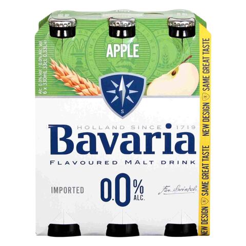 Bavaria Holland 0% Non-Alcoholic Apple Malt Beer 330ml x Pack Of 6