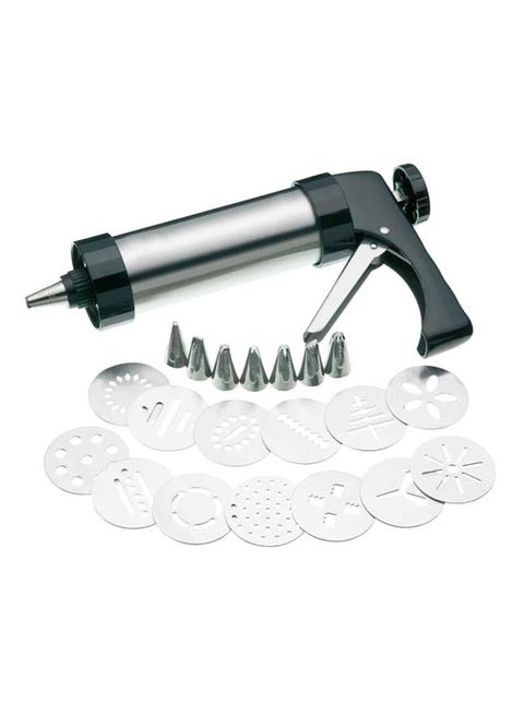 Liying Cookie Press And Icing Set Silver 8X21X31cm
