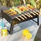 Roasting Sticks,  Stainless Steel Forks, Perfect for Sausages, Wooden Handle Barbecue Fire Pit Camping Accessories, Hot Dog Campfire Camping Stove BBQ Tools - 10 Pcs