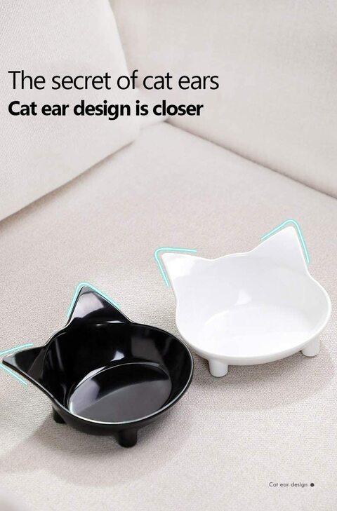 Wide shallow hot sale cat bowls