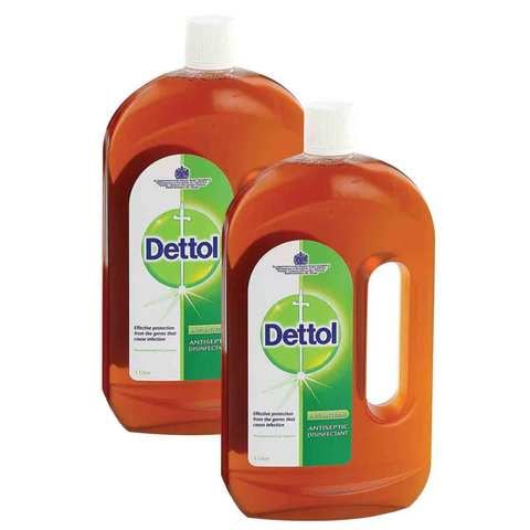 Dettol Anti-Bacterial Antiseptic Disinfectant Liquid 1L Pack of 2