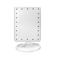Lavish LED Cosmetic Makeup Mirror 360 Degrees Rotating ABS Plastic Frame 22 LED Lights [1-Unit, White]