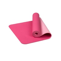 Generic-6mm TPE Thick Exercise Yoga Mat Non-slip Yoga Mat for All Types of Workout Exercise and Fitness Pink 183 * 60 * 0.6