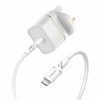 OtterBox UK Fast Wall Charger Bundle USB-C 18W PD + USB-C to USB-C Cable 1M - for Apple iPad Pro, Samsung, Nintendo Wii &amp; Compatible USB-C Devices - White