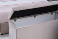 PAN Home Home Furnishings Emirates Gigastorage Bench Velvet Beige