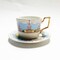Gold Handle Ceramic Tea Cups &amp; Saucers Porcelain Coffee Mug Sets With Saucer