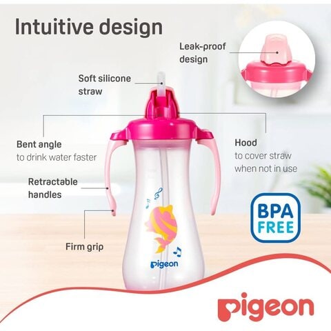 Pigeon Tall Straw Bottle 26216 Clear 300ml