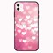 Theodor - Apple iPhone 12 6.1 inch Case Pink Hearts Flexible Silicone