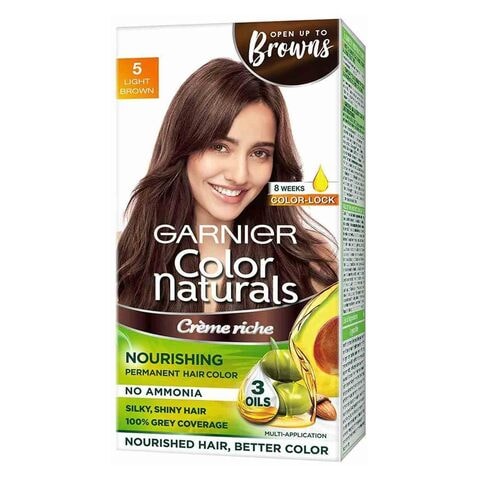 opzettelijk Feest embargo Garnier Color Naturals Hair Color Cream - 5 Light Brown price in Egypt |  Carrefour Egypt | supermarket kanbkam