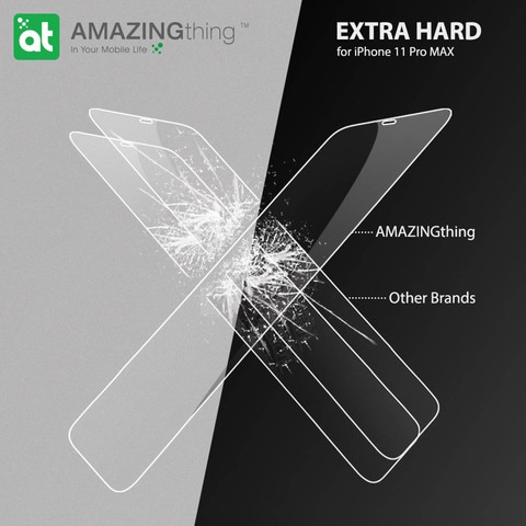 Amazing Thing - iPhone 11 Pro MAX/iPhone XS Max Tempered Glass Screen Protector [Case Friendly] Extra Hard [HD Clear] - Crystal
