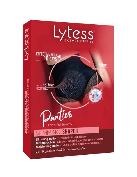 Lytess Slimming Shaper Lace Flat Tummy Panties, Black S/M