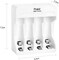 DMK Power 4pcs AAA Rechargeable 1100mAh High Capacity Batteries 1.2V NiMH Low Self Discharge with 4 Independent Slot USB Charger for AA AAA NiMh rechargeable Batteries
