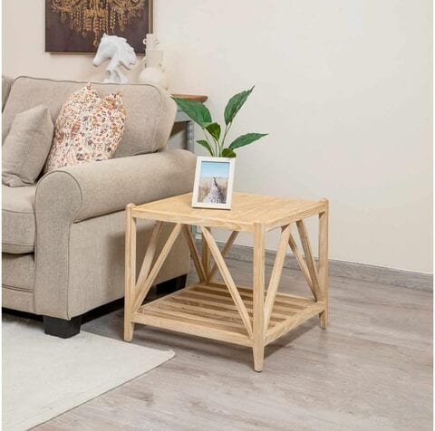 White solid deals wood coffee table