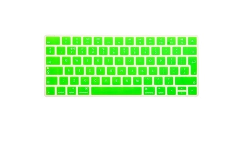 Generic - KeyBoard Skin for MacBook Pro 13 15 17 inch - UK Layout English keys - Green