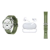 Huawei GT 4 Series Smartwatch GPS Phoenix Green 46mm with FreeBuds SE True Wireless Bluetooth In-Ear Earbuds and Replacement Band
