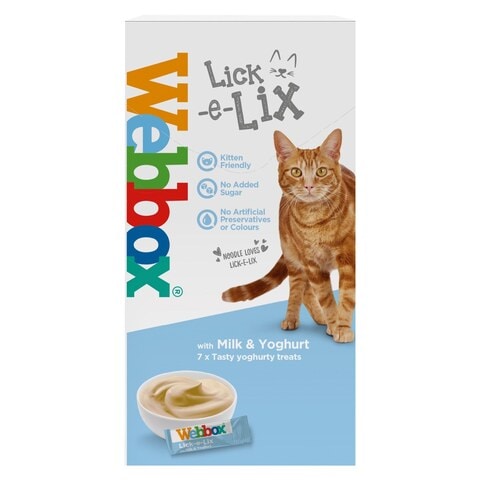 Webbox Cat Delight Lick-e-Lix Milk And Yoghurt Cream 10g Pack of 7