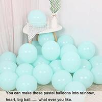 GRAND SHOP 50812 Pastel Colored Balloons, Pastel Party Decorations, Macaron Birthday Decorations for Girls, Pastel Baby Shower Decorations, Pastel Birthday Balloons Mint Color Pack of 50 Pcs