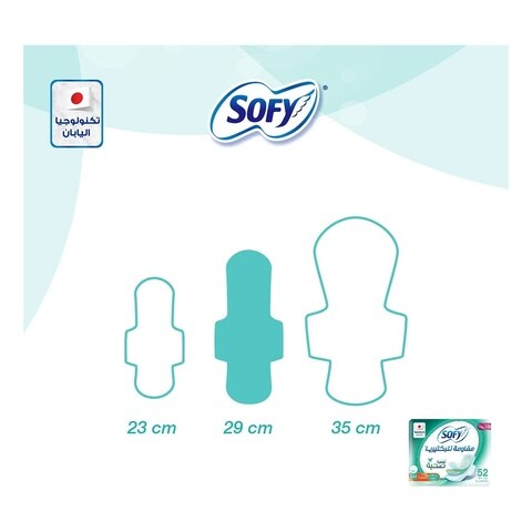 Buy Sofy Anti-Bacterial Original Slim Sanitary Pads With Wings Large White  52 Pads Online - Shop Beauty & Personal Care on Carrefour UAE