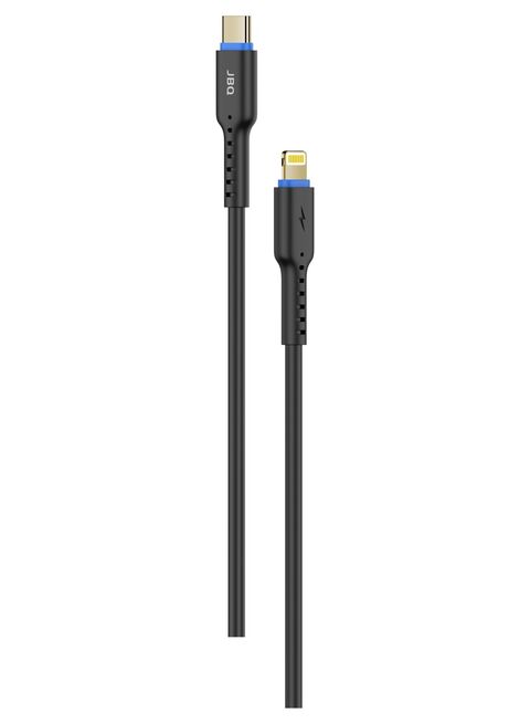JBQ CA-722 Charge and Sync 27W Type-C to Lightning PD Cable With Tinned Copper Wire Core Soft Anti-Winding 150cm Black