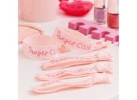 Pink Glitter Pamper Club Elastic Wrist Bands 5 pcs