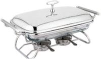 Atraux Stainless Steel Chafing Dish With Lid &amp; Glass Dish For Buffets &amp; Catering Events (2.4L)