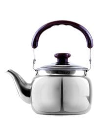 ROYALFORD Stove Top Tea Kettle Silver/Maroon 1L