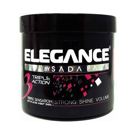 Buy Elegance Triple Action Strong Shine Volume Hair Styling Gel 250ml  Online - Shop Beauty & Personal Care on Carrefour Lebanon