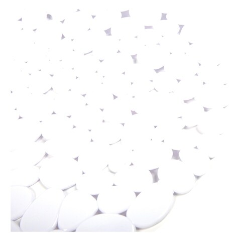 Feelings PVC Oval Bath Mat 69x35cm White