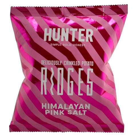 Hunter Ridges Deliciously Crinkled Himalayan Pink Salt Potato Chips 40g