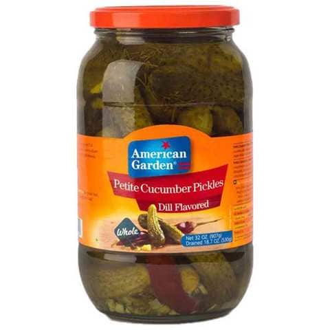 American Garden Petite Cucumber Pickles Dill Flavored 900 Gram