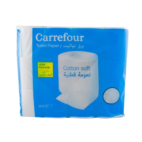 Carrefour Cotton Soft Toilet Roll 24 Pieces
