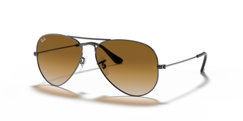 Ray-Ban Unisex Full Rim Aviator Gradient Gunmetal Sunglasses RB3025-004/51-58