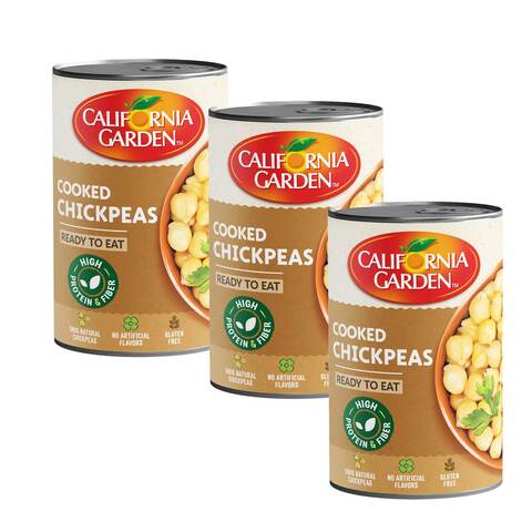 Buy California Garden Ready to Eat Chickpeas 400g Pack of 3 in UAE