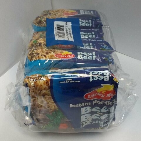 Lucky Me! Beef Flavour Noodles 55g Pack of 6